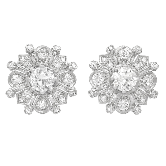#25354 - Art Deco Diamond Earrings