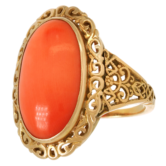 #25365 - Antique Coral Ring