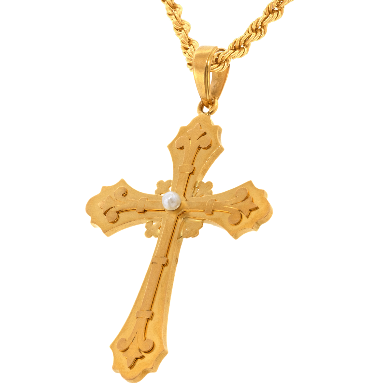 25367 Gothic Revival Cross c1870s80s France