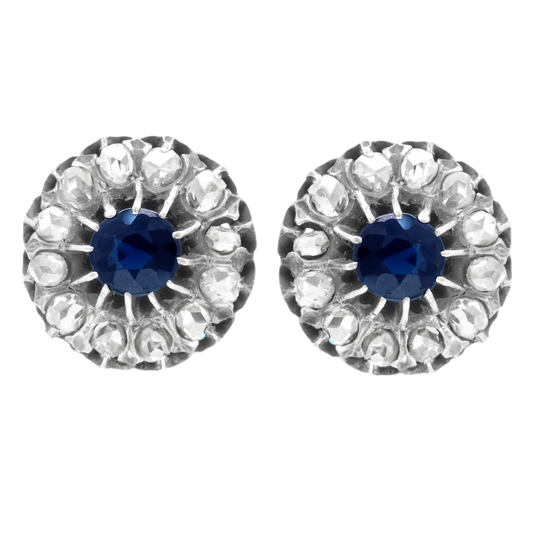 #25384 - Sapphire & Diamond Earrings