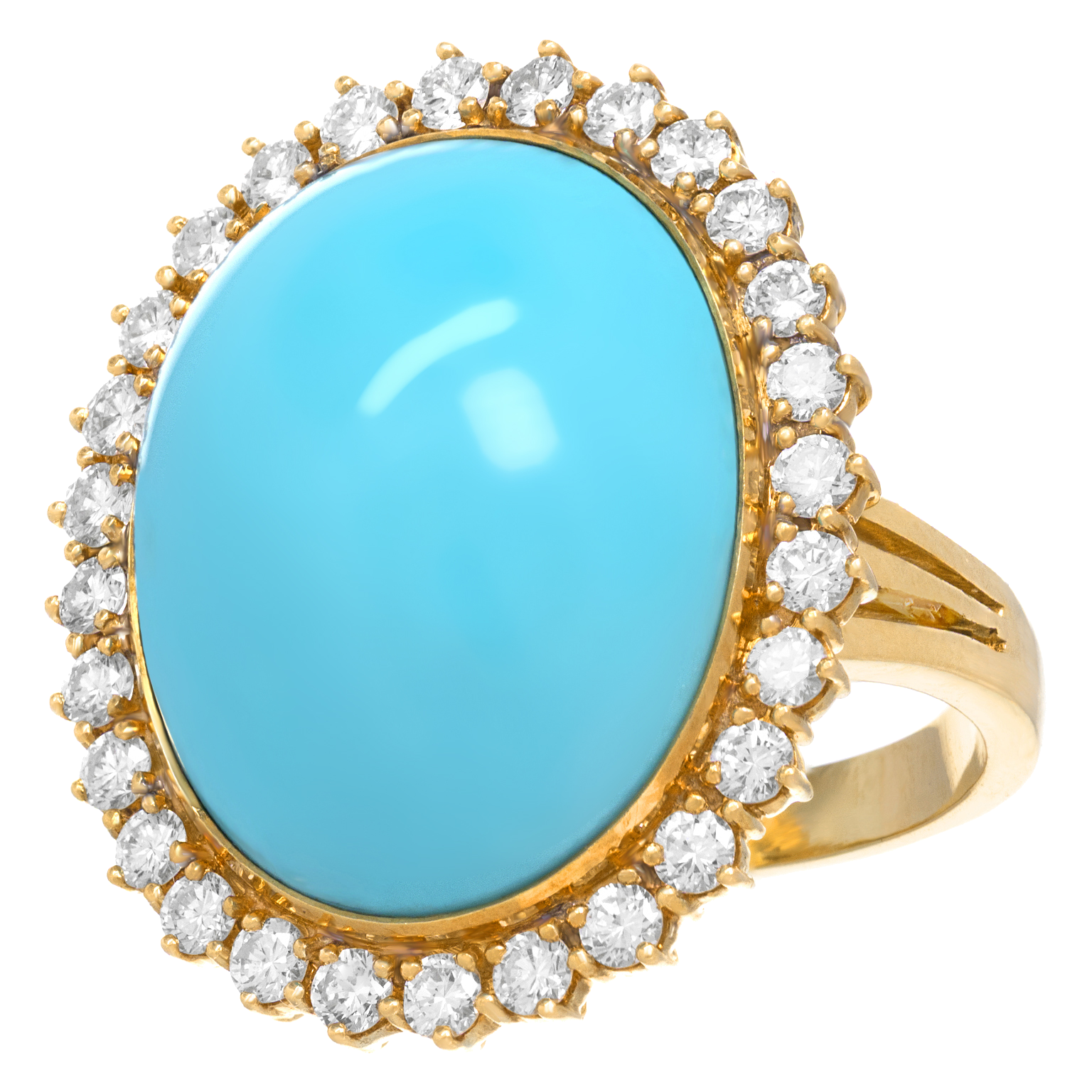 25400 - Persian Turquoise and Diamond Ring 18k