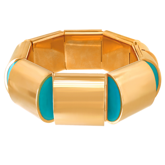 #25402 - Vhernier "Sorpresa" Turquoise and Gold Bracelet