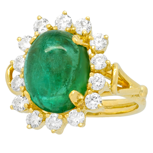 #25414 - Fabulous Emerald and Diamond Ring 18k