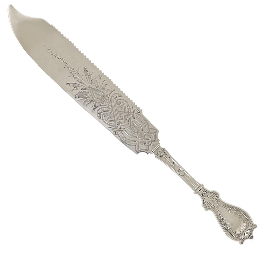 #25456 - Coin Silver Cake Saw in Faralone Pattern