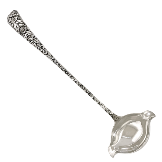 #25463 - Large Kirk & Sons Sterling Silver Repousse' Punch Ladle