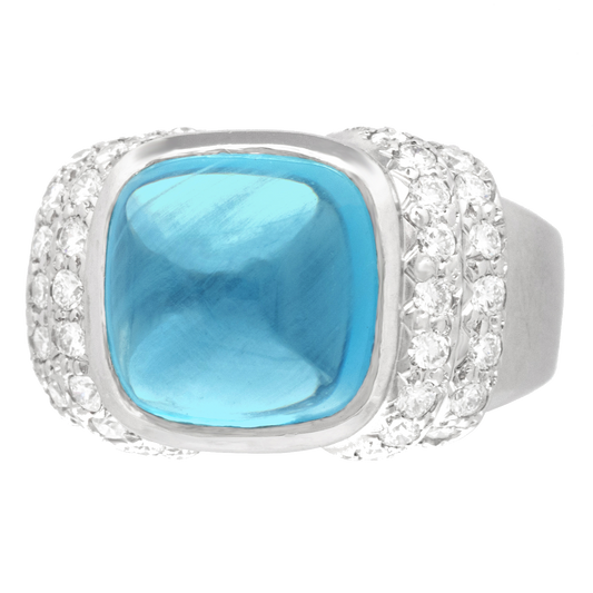 #25479 - Marlene Stowe Aquamarine and Diamond Ring