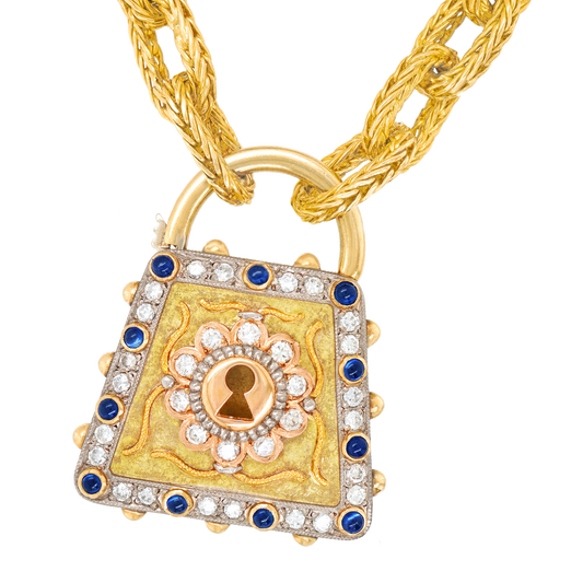 #25519 - Fabulous Cazzaniga Lock Necklace