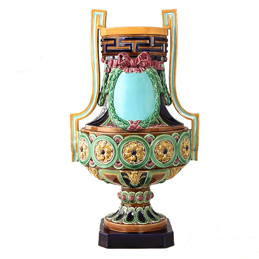 #4647 - Huge Minton Majolica Vase