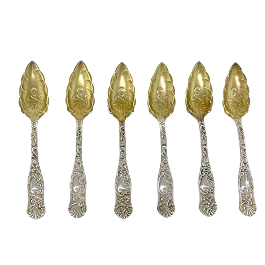 #25426 - Set of 6 Sterling Fruit Spoons by Towle “Diane”