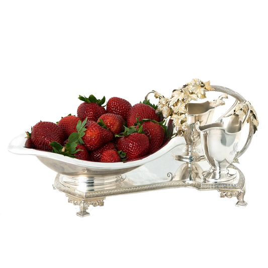 Spectacular Tiffany & Co. Sterling Strawberry Server Dated 1872