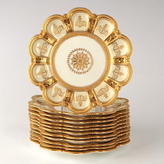 ROYAL CROWN DERBY Set of 12 Decorative Plates
