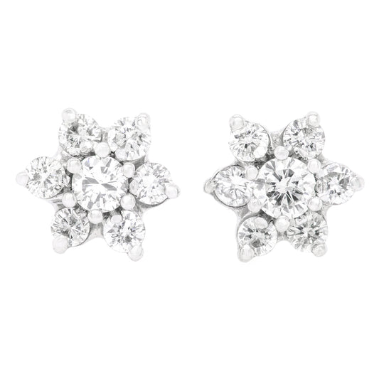 Sixties Diamond Fleurette Earrings