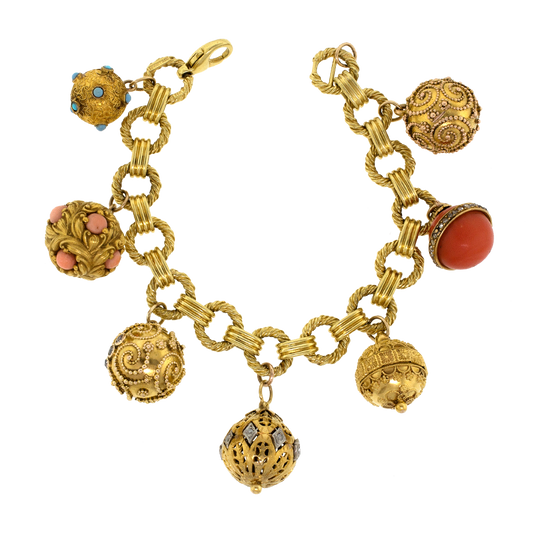 Victorian Orb Charms on Tiffany & Co. Bracelet