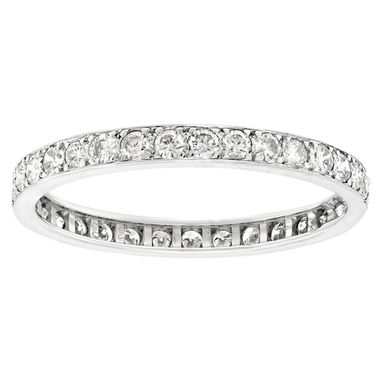 #15221 - 18k White Gold Eternity Band 1.32cttw Size 12