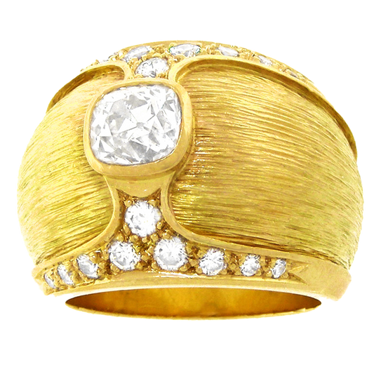 #15262 - Paul Binder Diamond Ring 18k c1970s Swiss