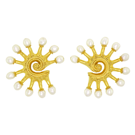 #15328 - Lalaounis 20-22k Earrings c1980s Greece