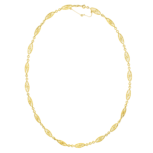 Antique 28-inch-long Necklace 18k c1890s French