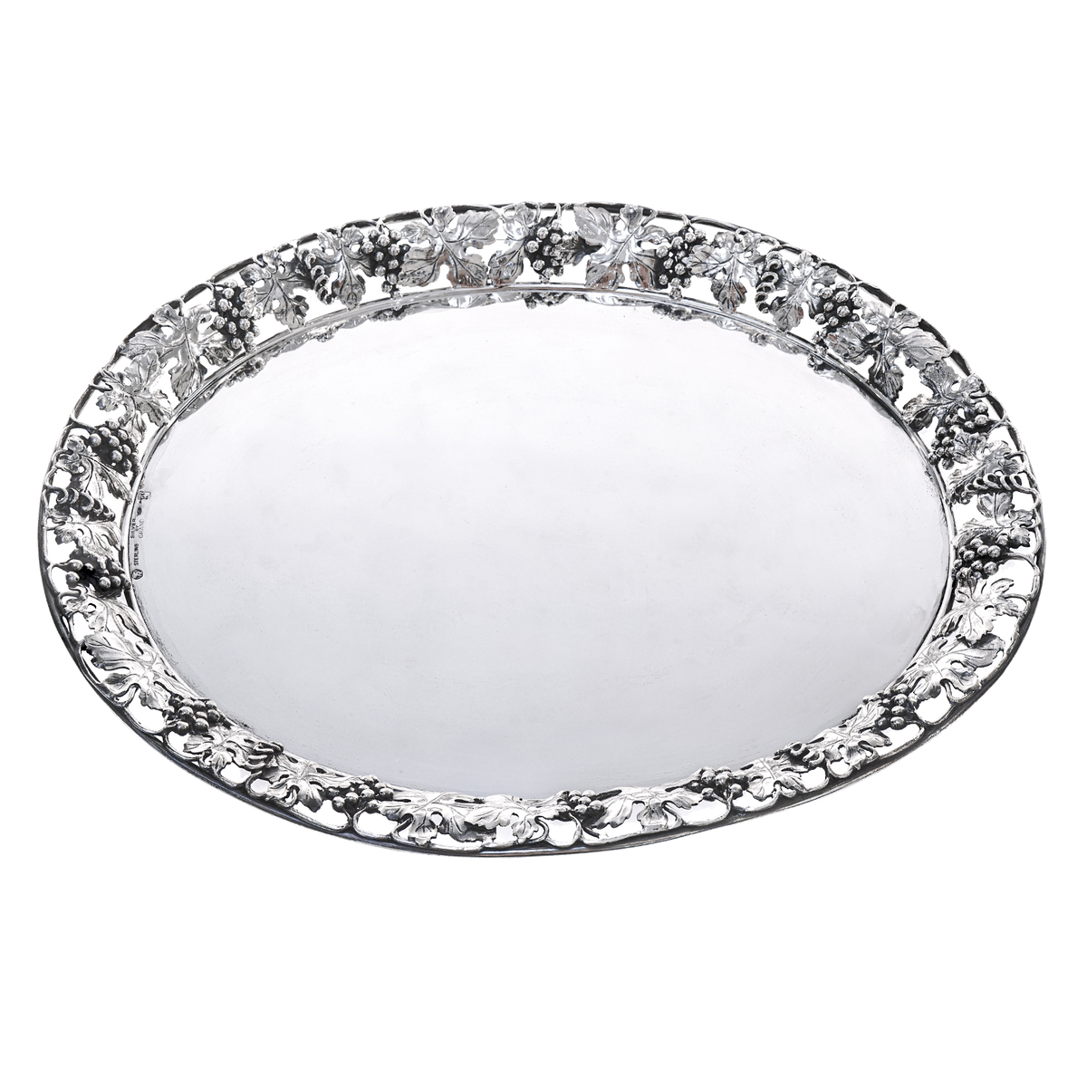 #22691 - 60's Sterling Grape Motif Tray