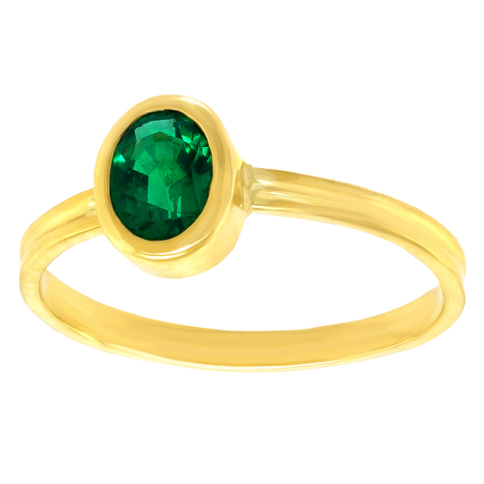 #22749 - Modernist Emerald Ring