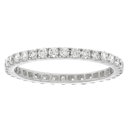 #22826  Platinum Eternity Band .75cttw Size 7
