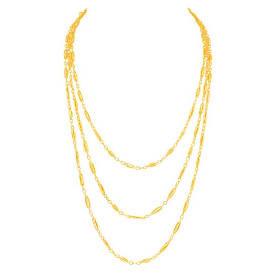 #23270 - 60 Inch French Chain Necklace 18k c1880s