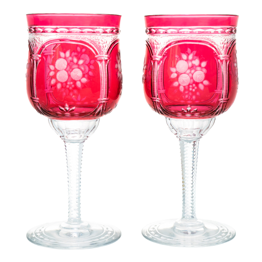 #23487 - Set of 10 Baccarat "Vallee" Pattern Water Goblets