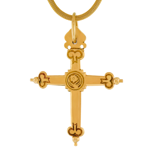 Gothic Revival Antique French Cross