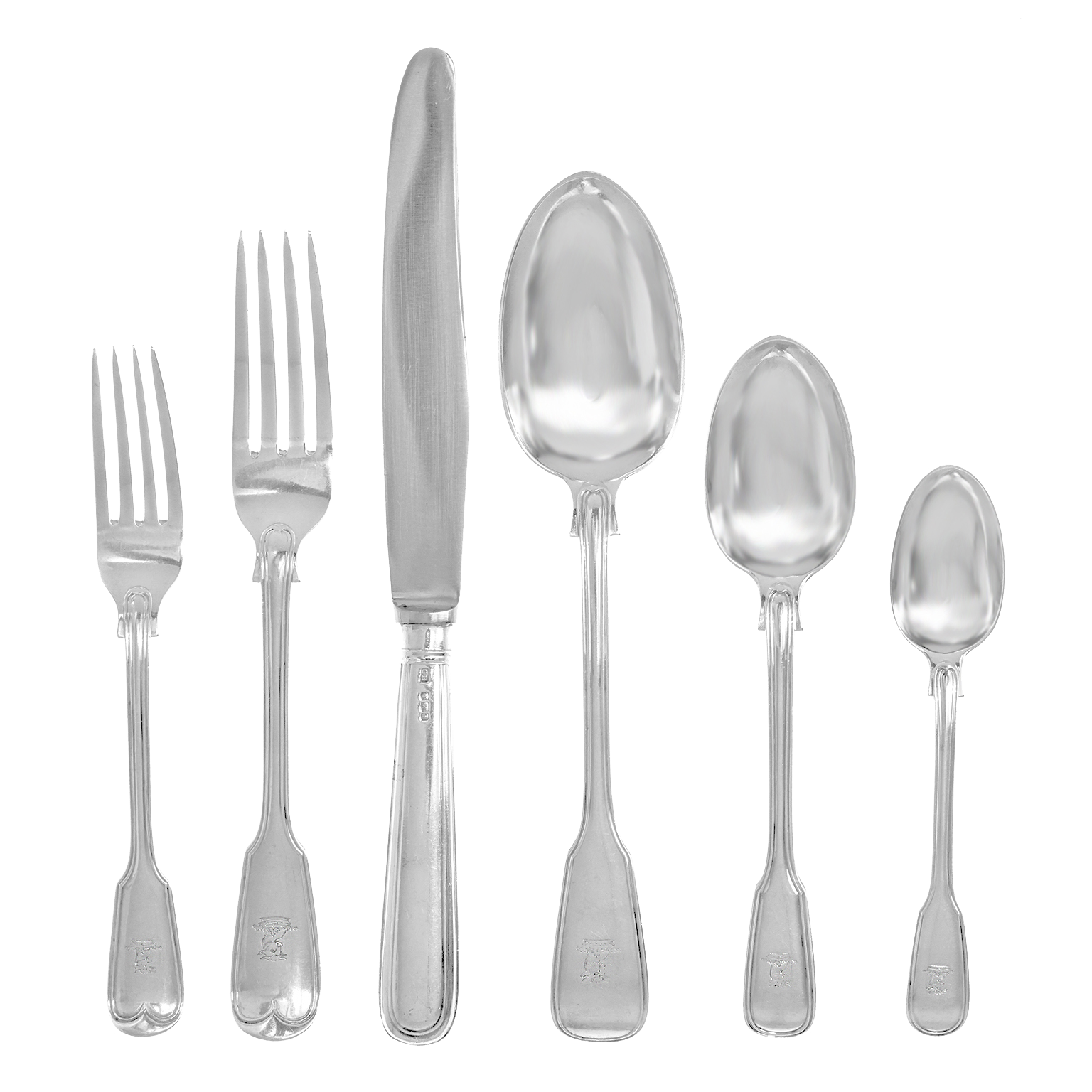 23824 Victorian Sterling Flatware set for Twelve by Adams