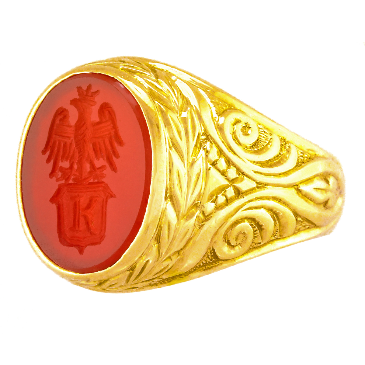 Austrian Signet Rings Victorian Signet Ring 18k c1880s Austria