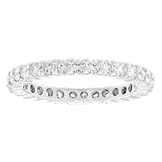 #23976 - 14k White Gold Eternity Band 1.24cttw Size 5 1/2