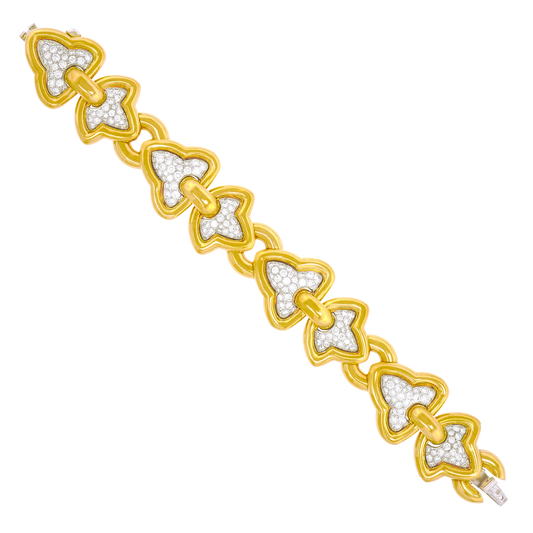 Seventies Italian Design Diamond Bracelet