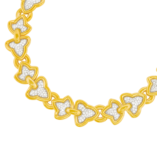 Seventies Italian Design Diamond Necklace