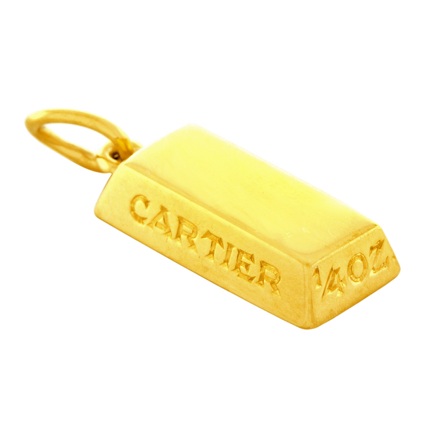 Cartier gold ingot sales pendant
