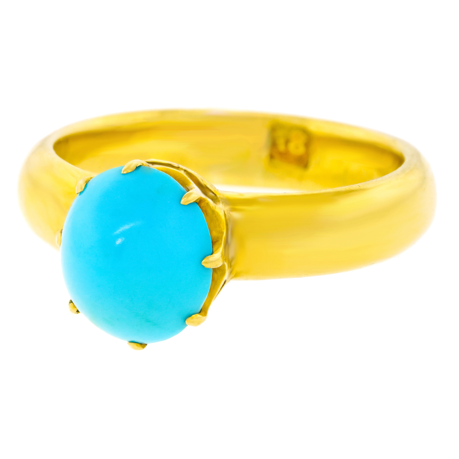 Antique Persian Turquoise-set Gold Ring