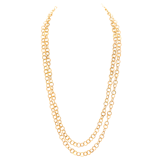 60-Inch Gold Circle Link Necklace