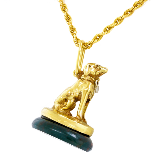 #24515 - Antique Dog Fob Pendant