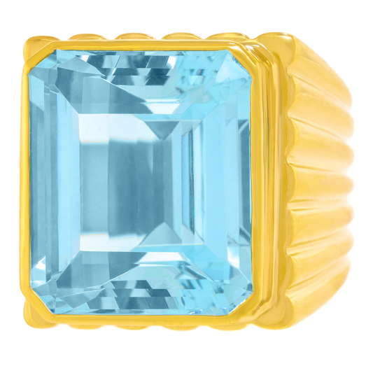 Fabulous Seventies 25 Carat Aquamarine Ring