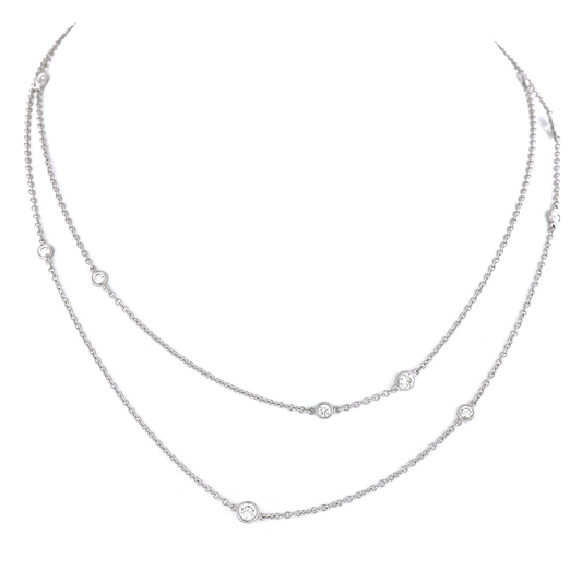 Platinum Diamonds by the Yard Sprinkle Necklace by Elsa Peretti for Tiffany & Co.