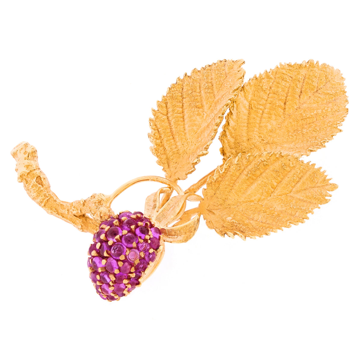 #24871 - Charming Ripe Raspberry Brooch