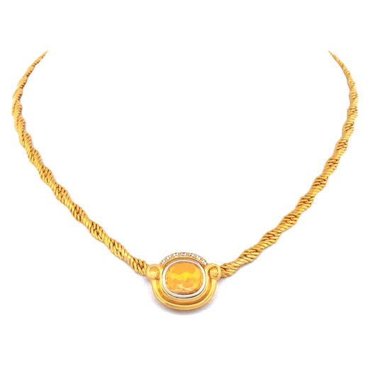 Chaumet Diamond-set 18k Gold and Platinum Necklace