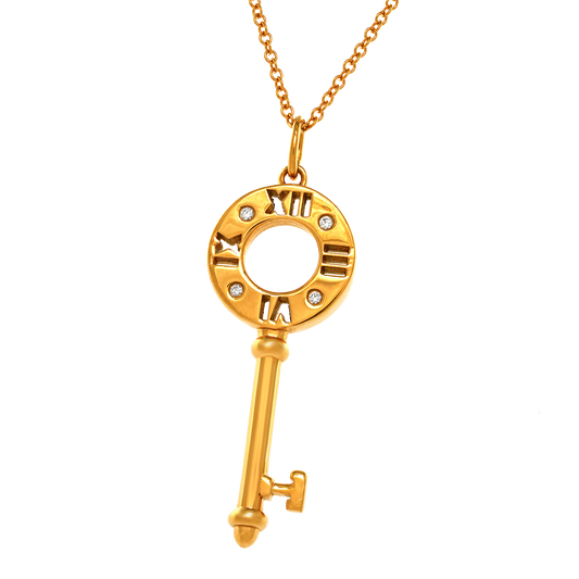 Tiffany & Co. Atlas Key Pendant Necklace
