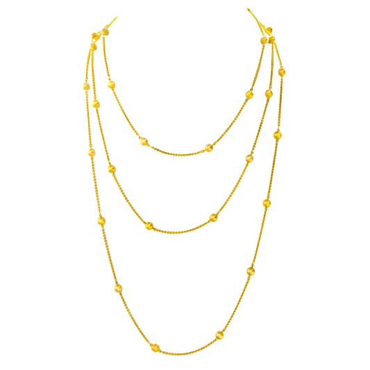 Sixties Post Modern Gold Necklace 70 Inches