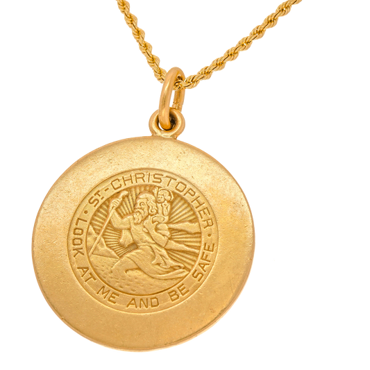 Cartier Gold St. Christopher Medal