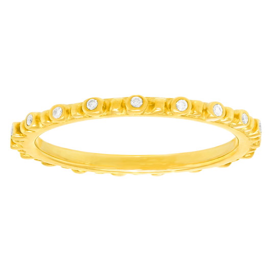 #25266 - 18k Yellow Gold Eternity Band .12cttw Size 6 1/2