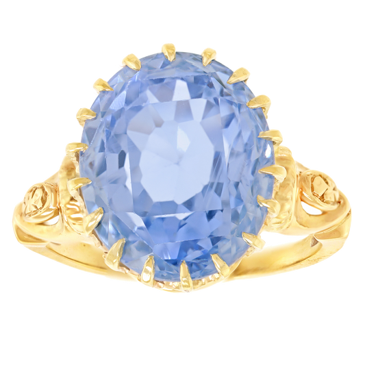 #25344 - 16.53 Carat No Heat Ceylon Sapphire Ring