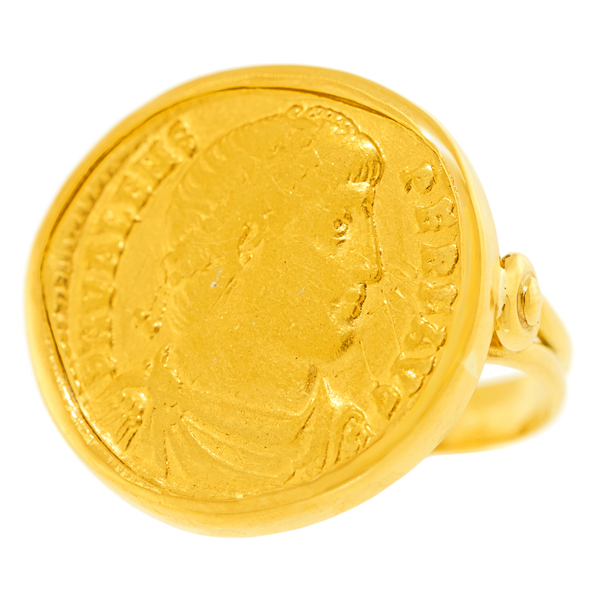 25775 - 4th Century Roman Gold Coin Ring