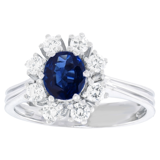 #25850 - Sixties Sapphire & Diamond Ring