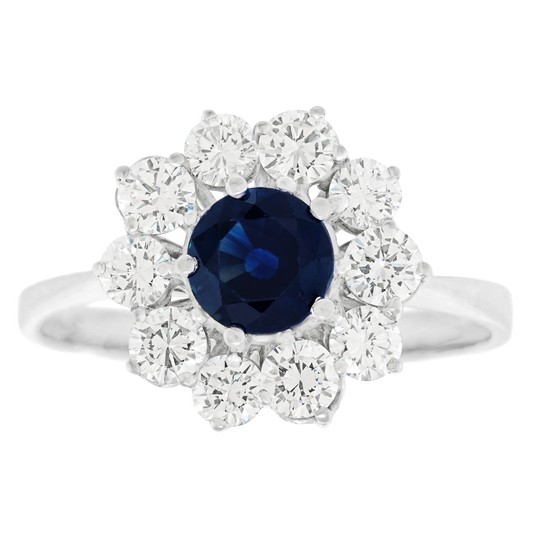 #25864 - Sixties Sapphire and Diamond Ring