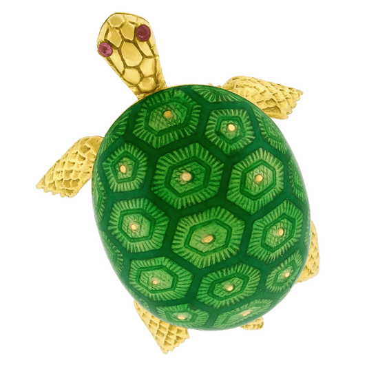 #26122 - Boucheron Enameled Terrapin Brooch