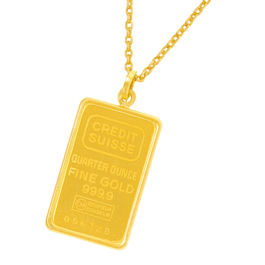 #26351 - Credit Suisse Gold Ingot Pendant